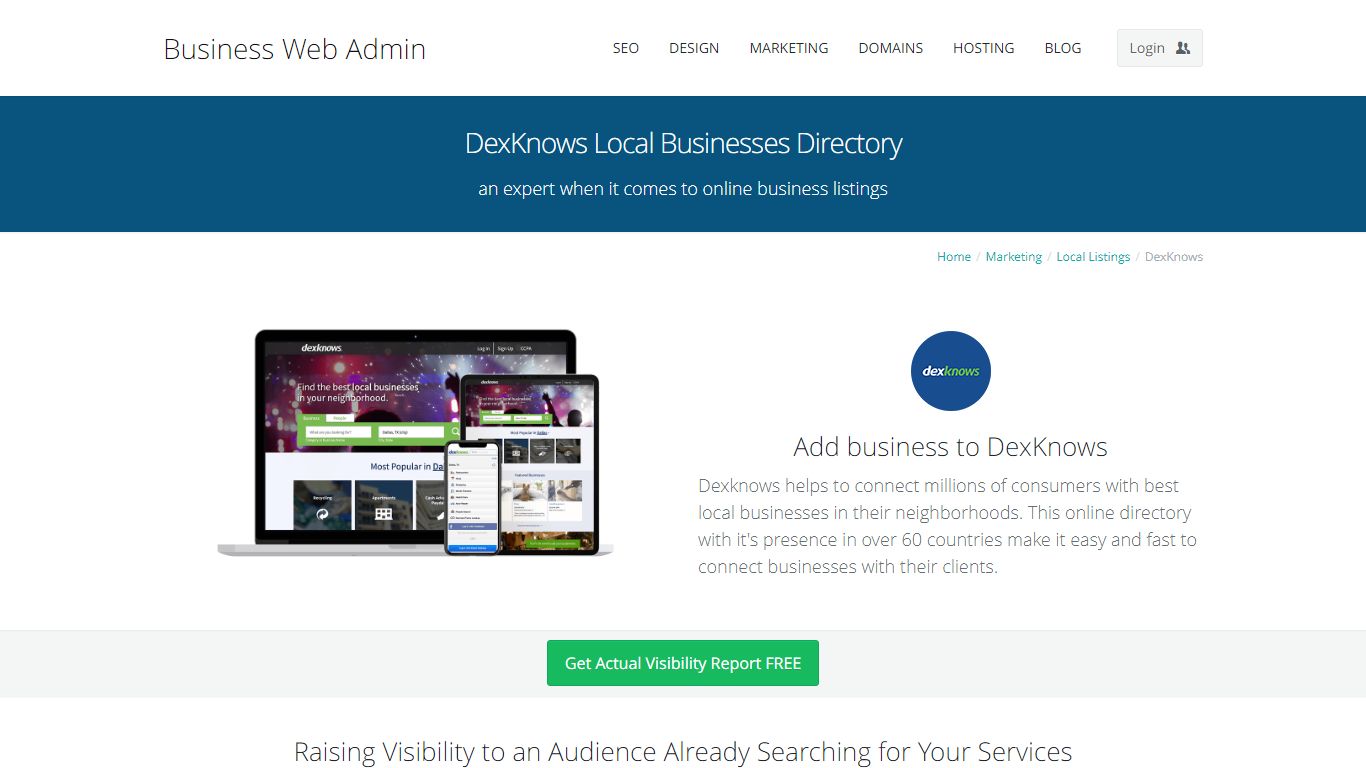 DexKnows Directory | Add Business to DexKnows - Business Web Admin